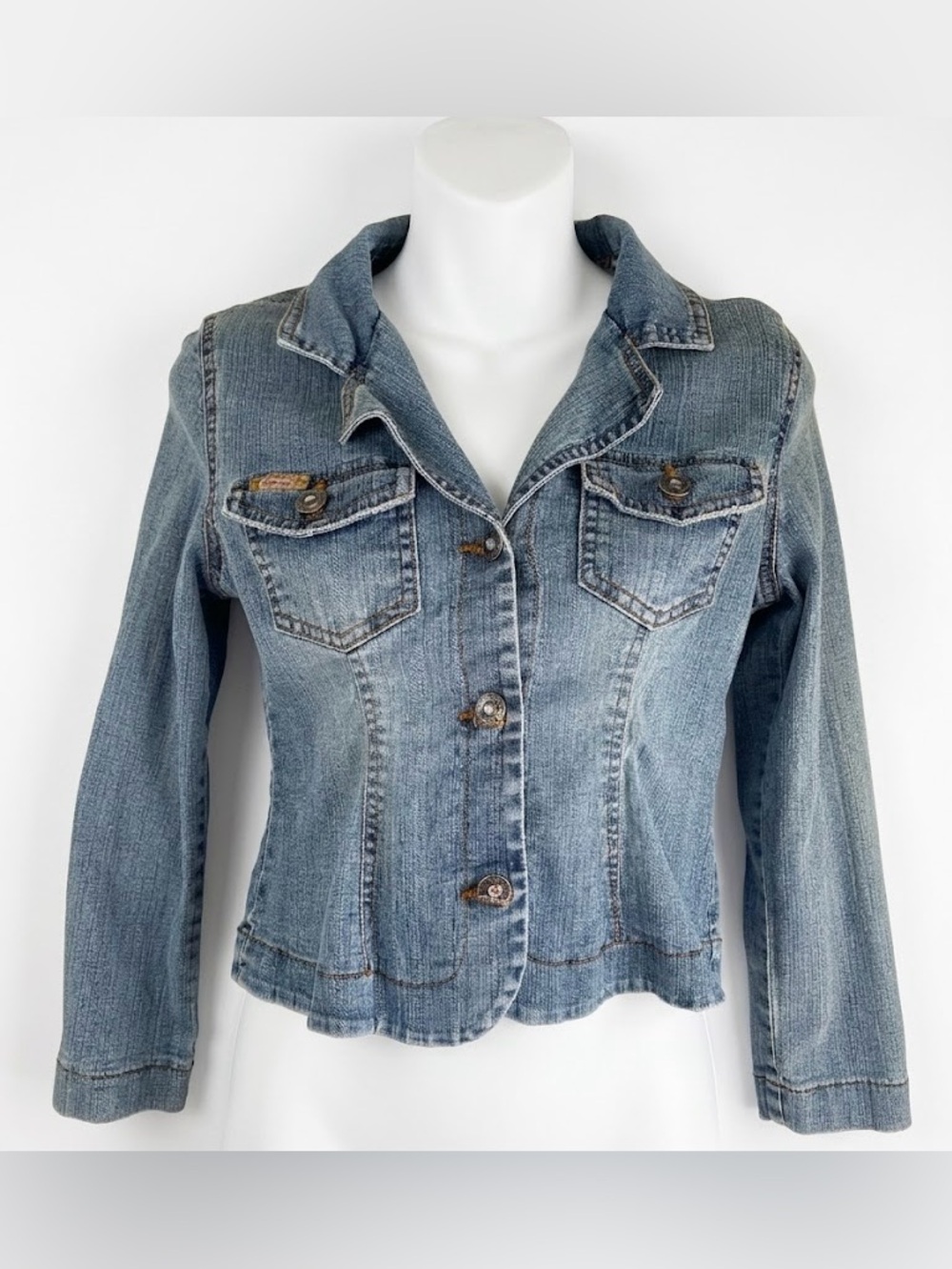 Vintage Y2K Candie’s Cropped Denim Jacket Size Large